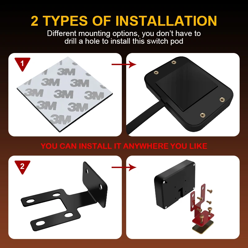 Universal Car LED Light 6 Gang Switch Panel ON OFF Fused Control Power System Electronic Relay System for Jeep Wrangler UTV Boat