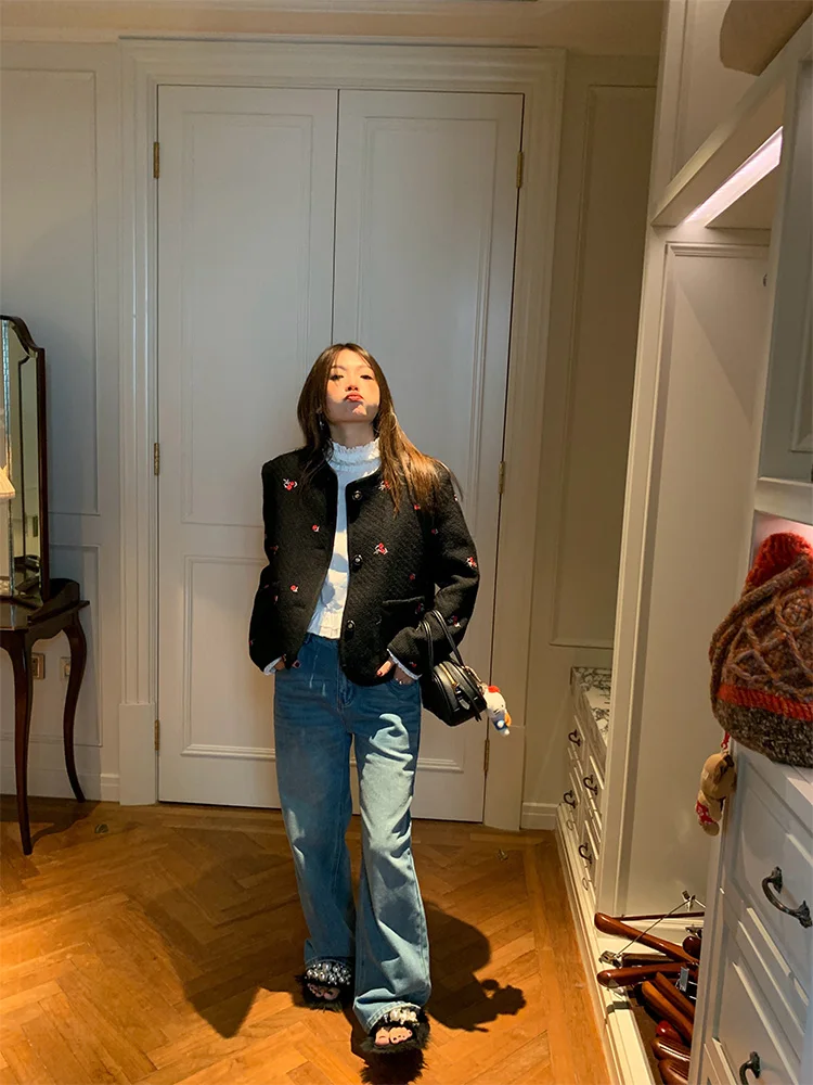 

Белый длинный све irt женский осенне-зимний дизайн Sense Crew Ne пуловер внутренняя одежда хлопок чистый цвет Slim Fit French Sle