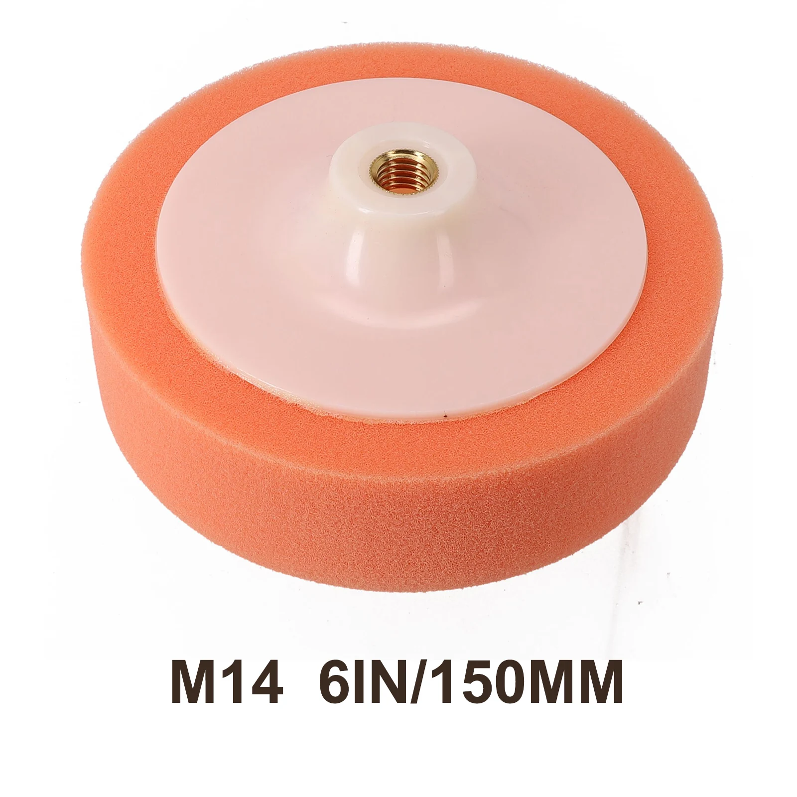 6 Inch 150mm Car Polishing Sponge Polishing Foam Buff Head Pad M14 Backing Plate Universal Orange Polish Sponge