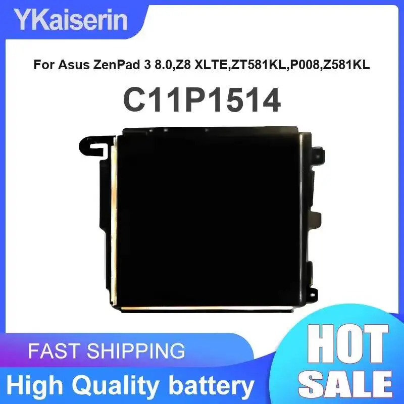 

For Asus Zenpad 3 8.0,Z8 XLTE,ZT581KL,P008,Z581KL High Quality Prolonged Performance C11P1514 Tablet Battery