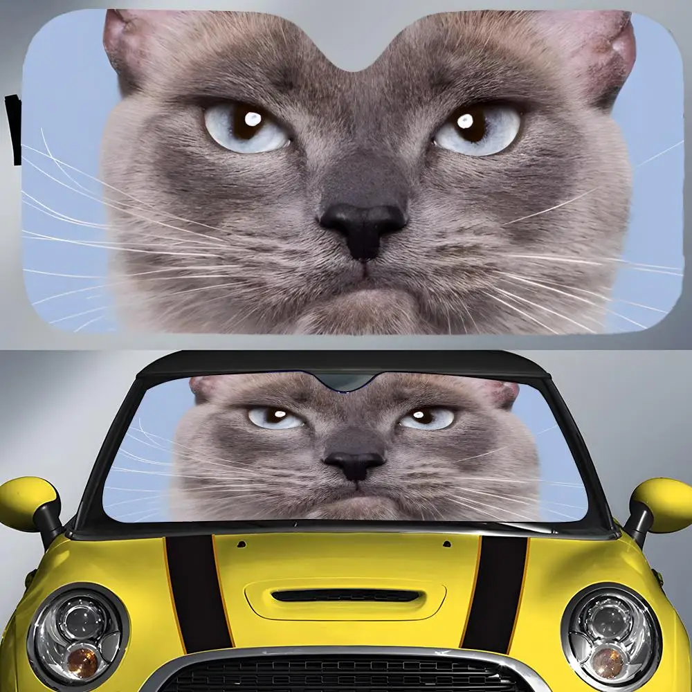 

Art Cat eyes Sun Visor Car Front Windshield Sun Shade UV Block Heat Insulation Sun Visor Window Cover