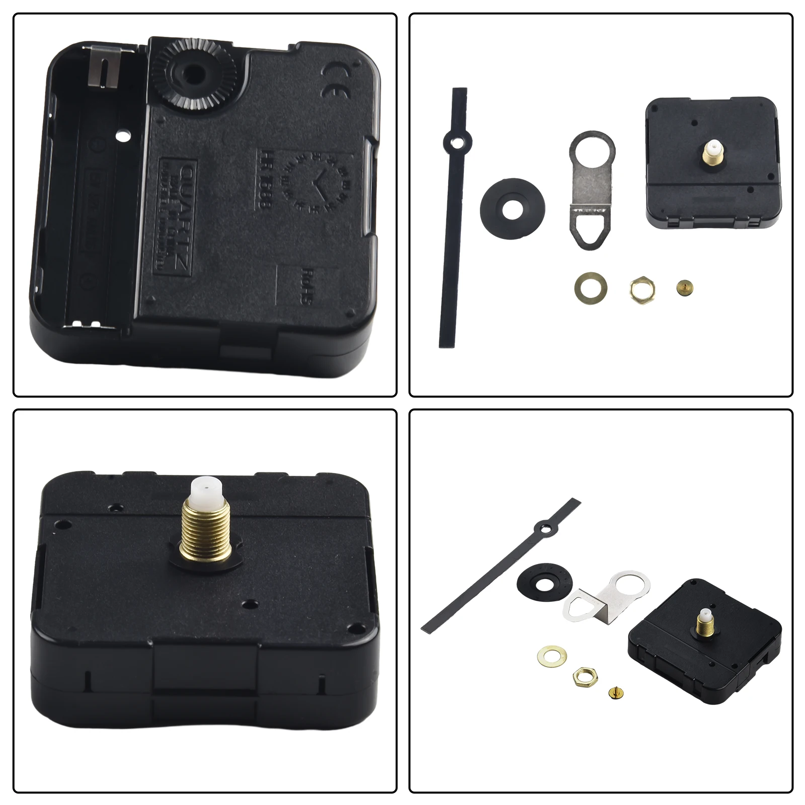 Quartz Tide Movements Single Hand Non Ticking Sweep Plus Fittings Replacement Parts Black Home Decor Mechanism
