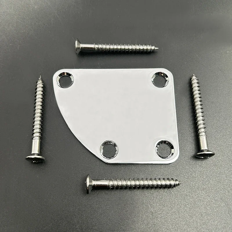 

Trapezoid Guitar Neck Plates for Electric Bass Guitar Music Instruments Chrome / Black