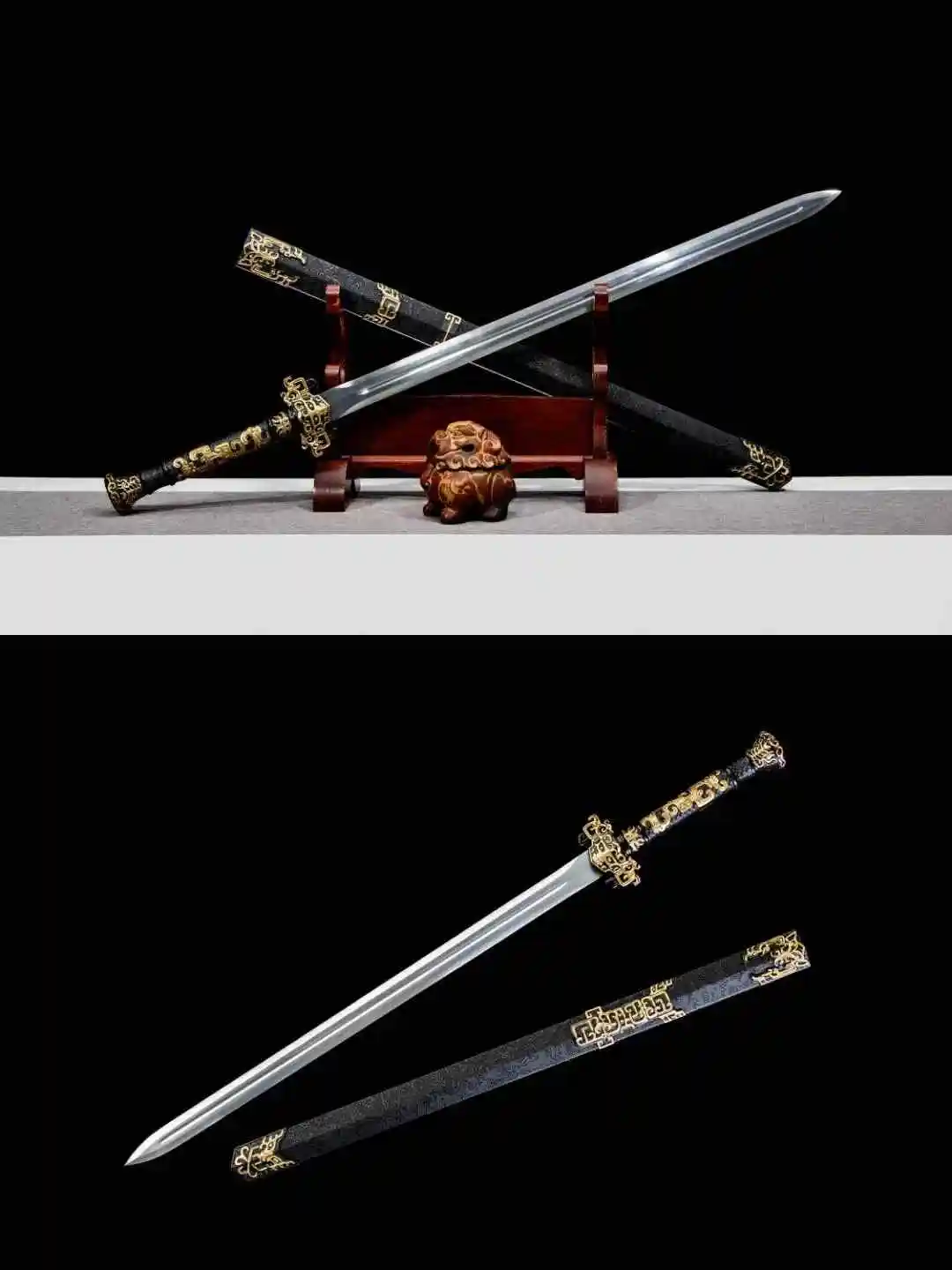 Traditional Chinese King Qin Battle Sword, Handmade Multi Refined High Manganese Steel Blade, Unsharp