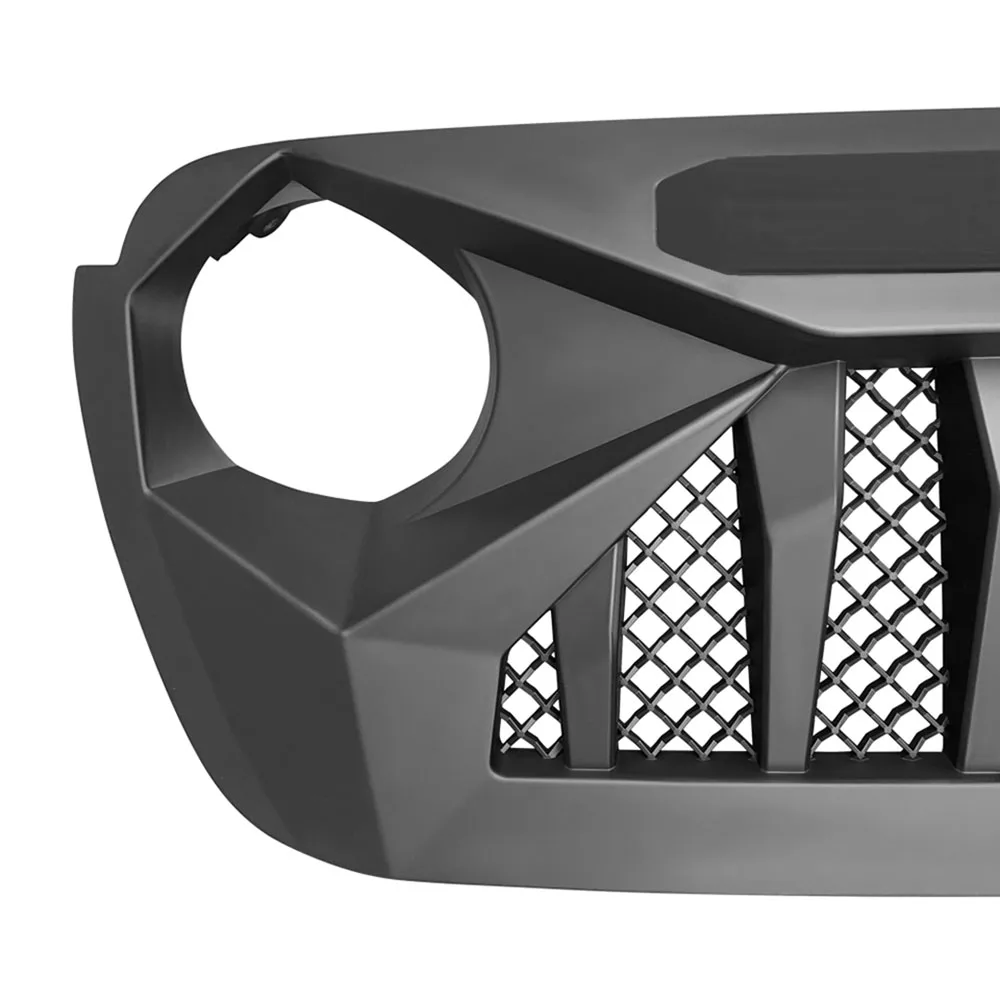 Front Grille Mesh Grill Racing Grills Offroad Bumper Grille With Light LED Factory For Jeep Wrangler JL Gladiator JT 2018-2021