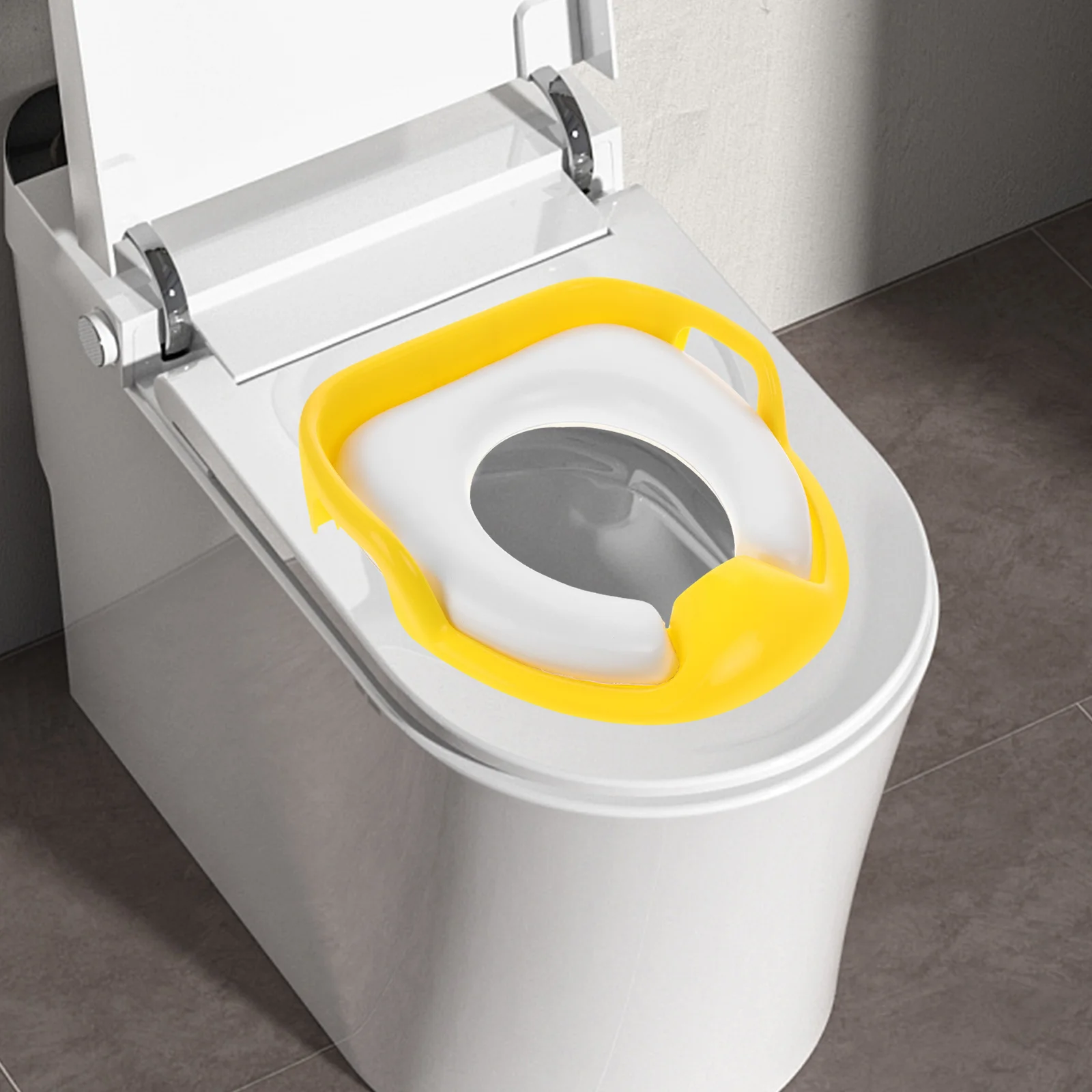 

Childrens Toilet Seat, Potty Training Seat For Toddlers With Anti-Slip Pad Splash Guard Handles Backrest Kids Toilet Seat Cover