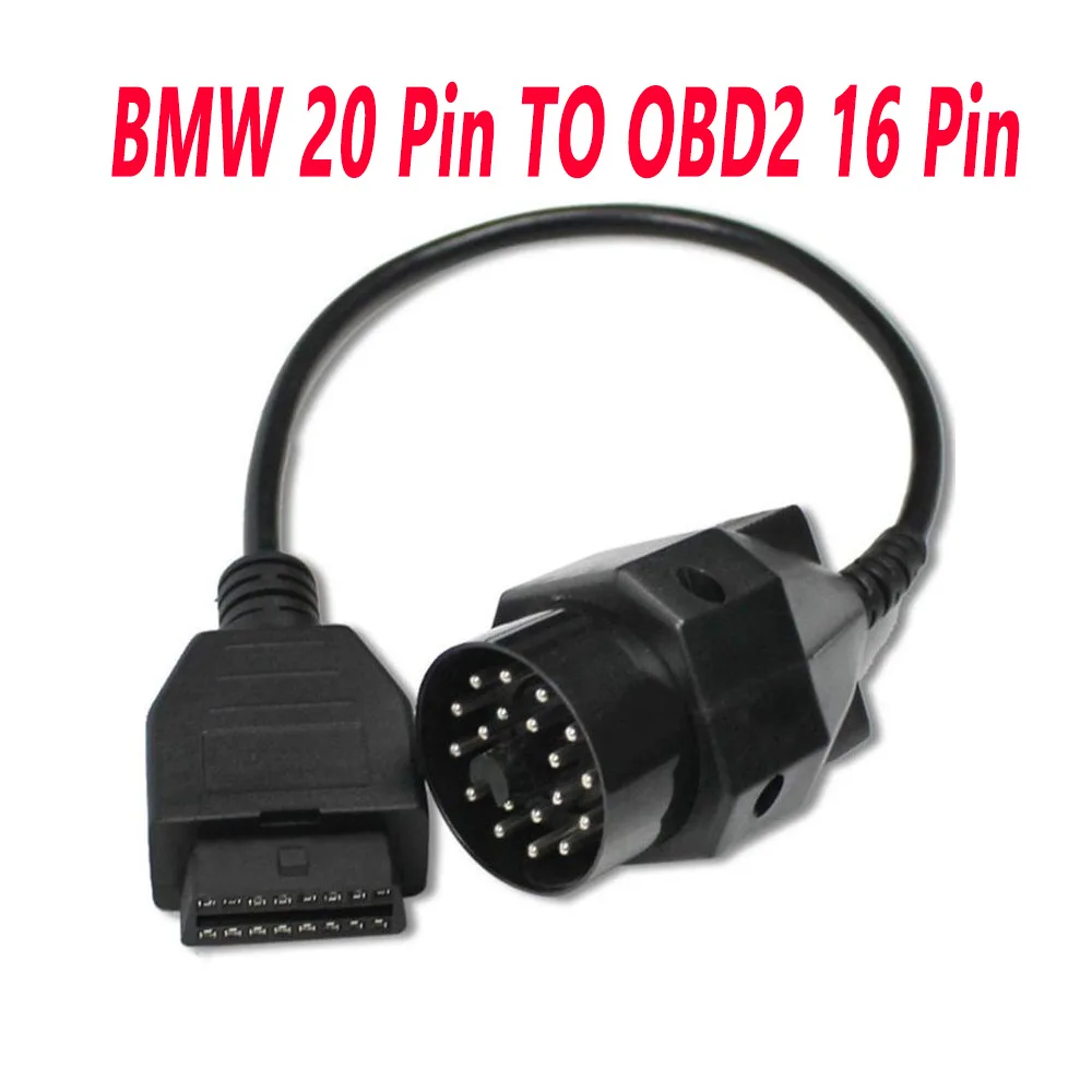 OBD2 Adapter For BMW 20 PIN To OBD2 16 PIN Female Connector E36 E39 X5 Z3 For BMW 20 PIN