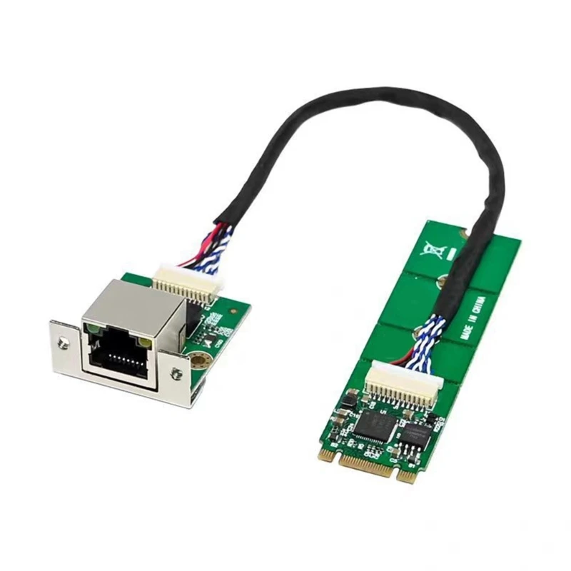 

+ M Key Ethernet-карта I225-V Сетевая карта промышленного управления 2 1000 100 Мбит/с RJ45 Адаптеры сетевых карт