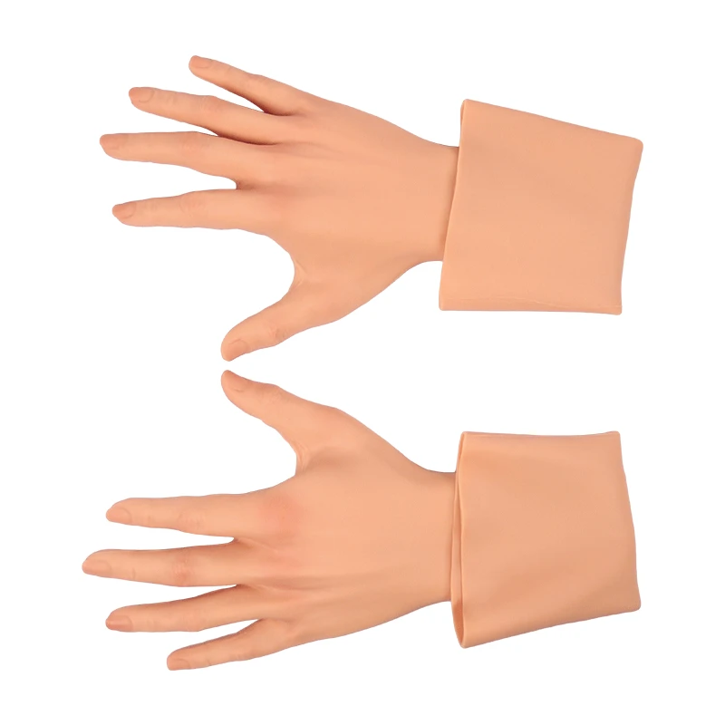 

Female hand silicone gloves postoperative prosthesis simulation