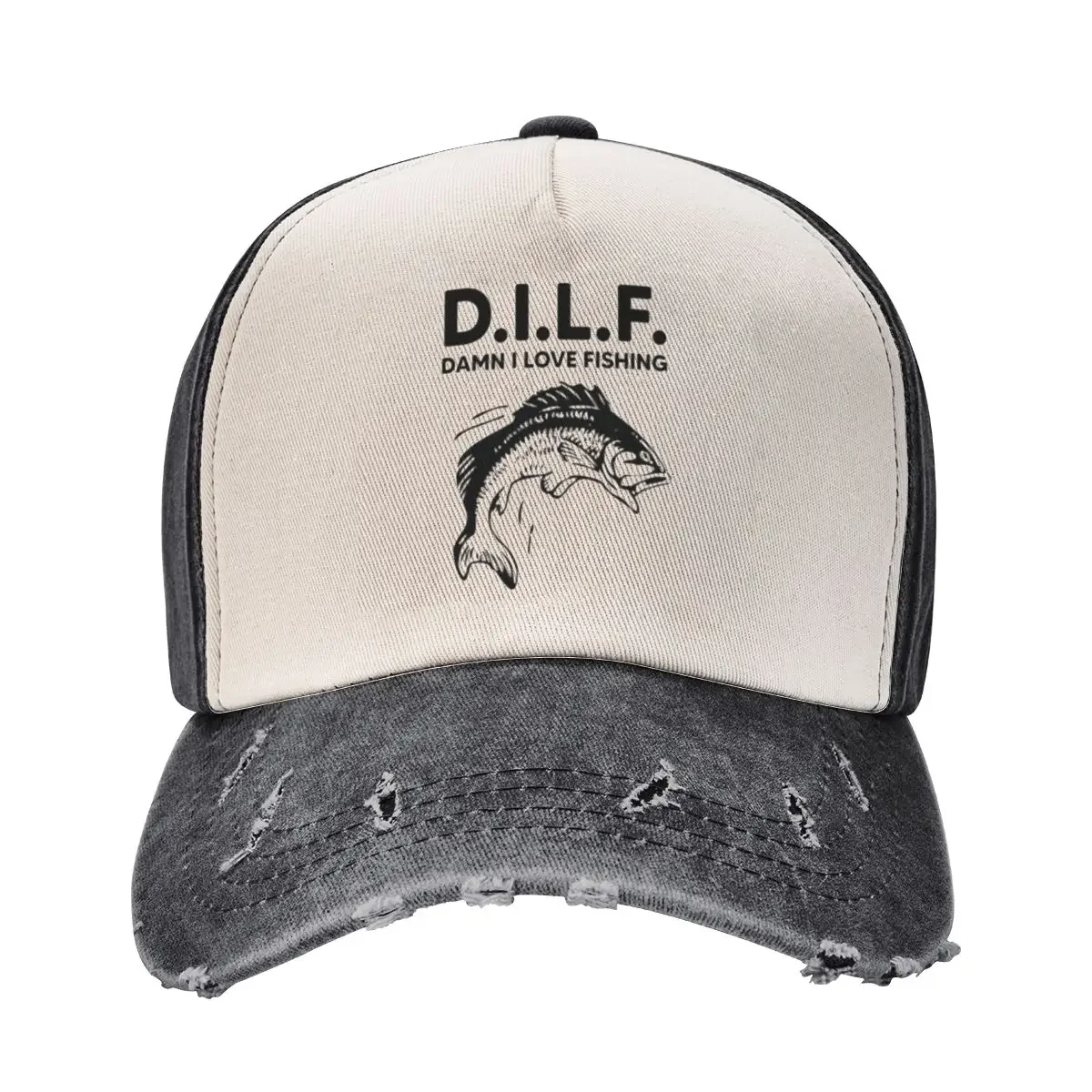 D.I.L.F. Damn I Love Fishing Baseball Cap derby hat Sports Cap Anime Hat birthday Women's Clothing Men's