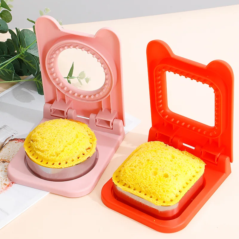Stainless Steel Sandwich Cutting Square DTY Baking Tool with Hand Guard Household Toast Bread Mold Kitchen Items