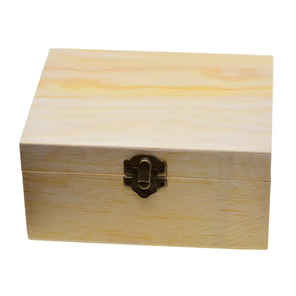 

Простой деревянный деревянный футляр для хранения ювелирных изделий, зеркало для макияжа