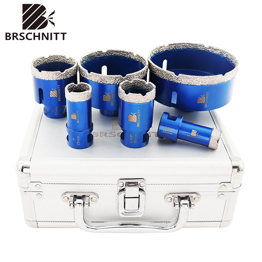 

BRSCHNITT-7Pcs Set Diamond Drilling Bits Kit Tile Cutter for Drilling Ceramic Marble Granite 58 11 Thread Hole Saw Drill