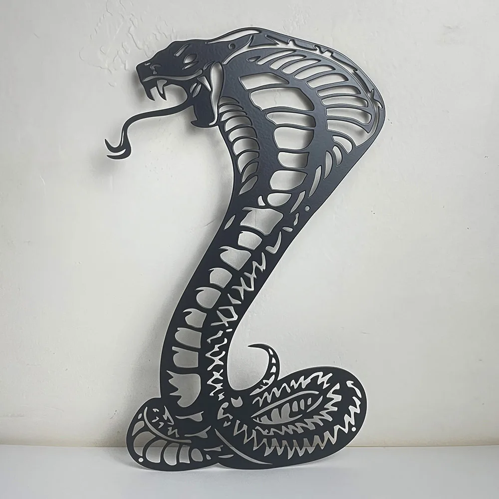 Cobra Snake Wall Art Sign Metal Serpent Silhouette Interior