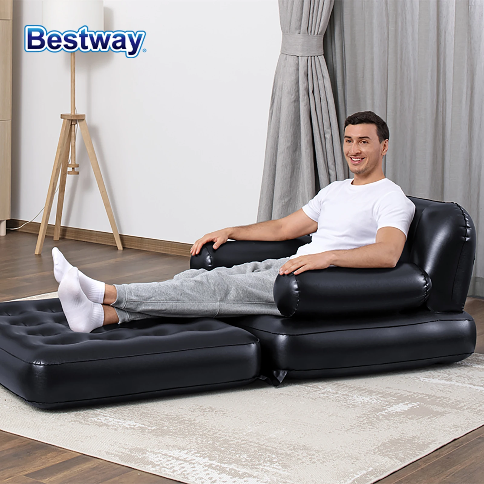 Bestway 75054 Inflatable Sofa, Outdoor Blow Up Sofa Bed Inflatable Sofa, Adult Inflatable Chair, Double Bed Size