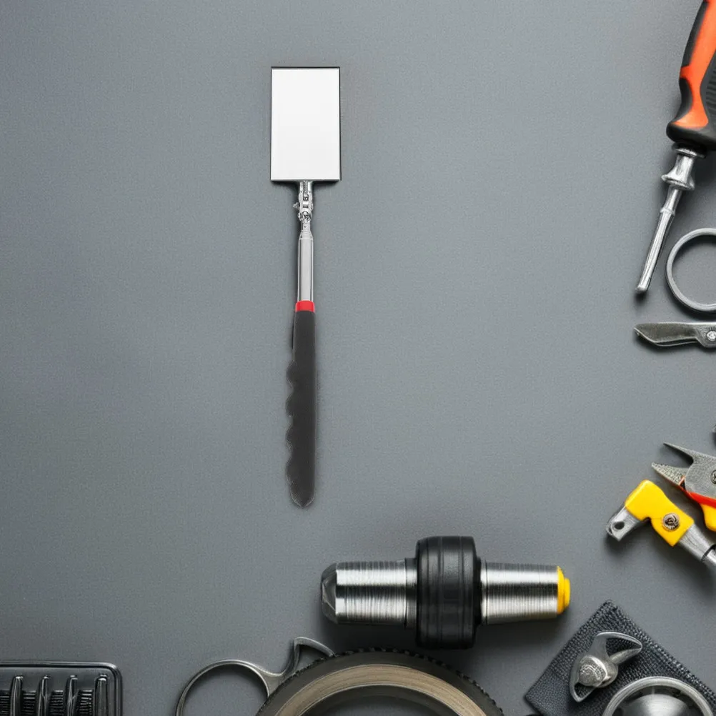 

Набор из 2 прямоугольных телескопических зеркал для осмотра, регулируемая длина, инструмент для механиков, для визуального контроля двигателя и днища автомобиля