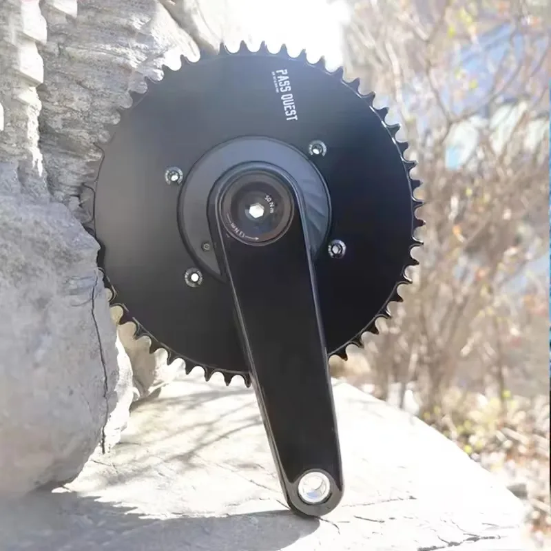 

Carbon Fibre Crank Ultra Light Road GRAVEL Bike Crankset 110BCD 2X Double Chainring PowerMeter Easton
