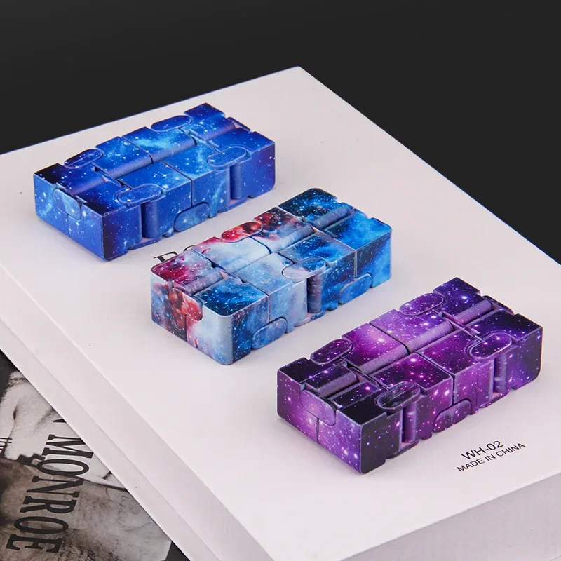 New Creative Starry Sky Infinity Cube Space Infinite Cube Magic Stress Relief Cube Office Flip Cubic Puzzle Stress Relief Toys