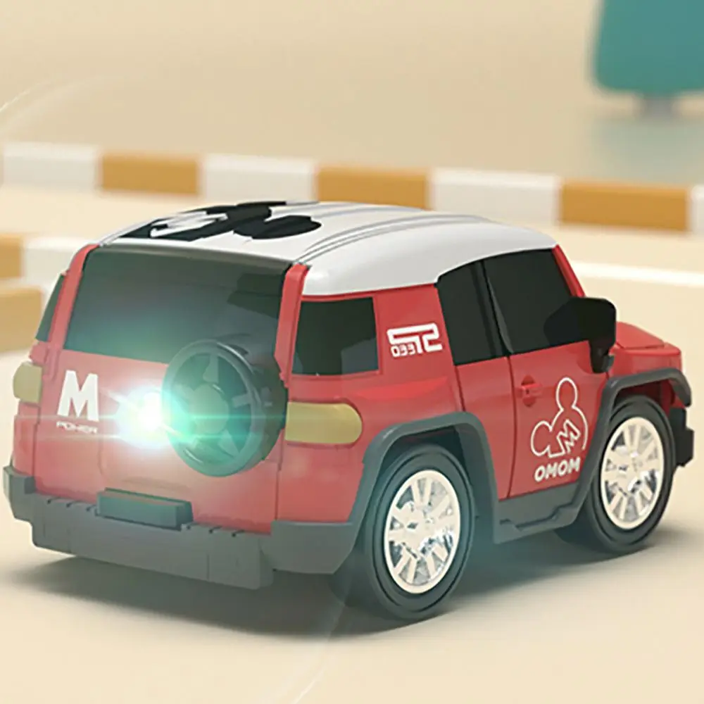 2.4 GHz Auto telecomandata Materiale in lega Design del fumetto Mini lega da corsa Bambini Ricarica USB Auto elettrica Ragazzi Ragazze