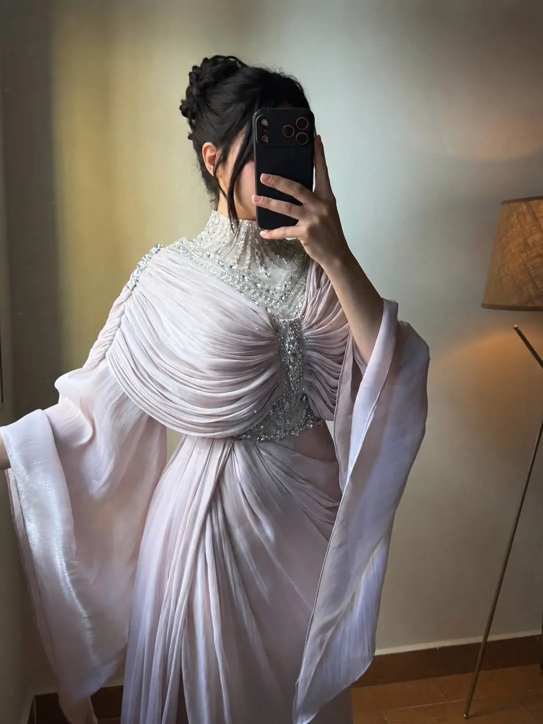 Customized Pink Sky Blue Saudi Arabia Prom Dresses Muslim Evening Gowns Sheath Floor Length Robe De Soiree Formal Party Dress