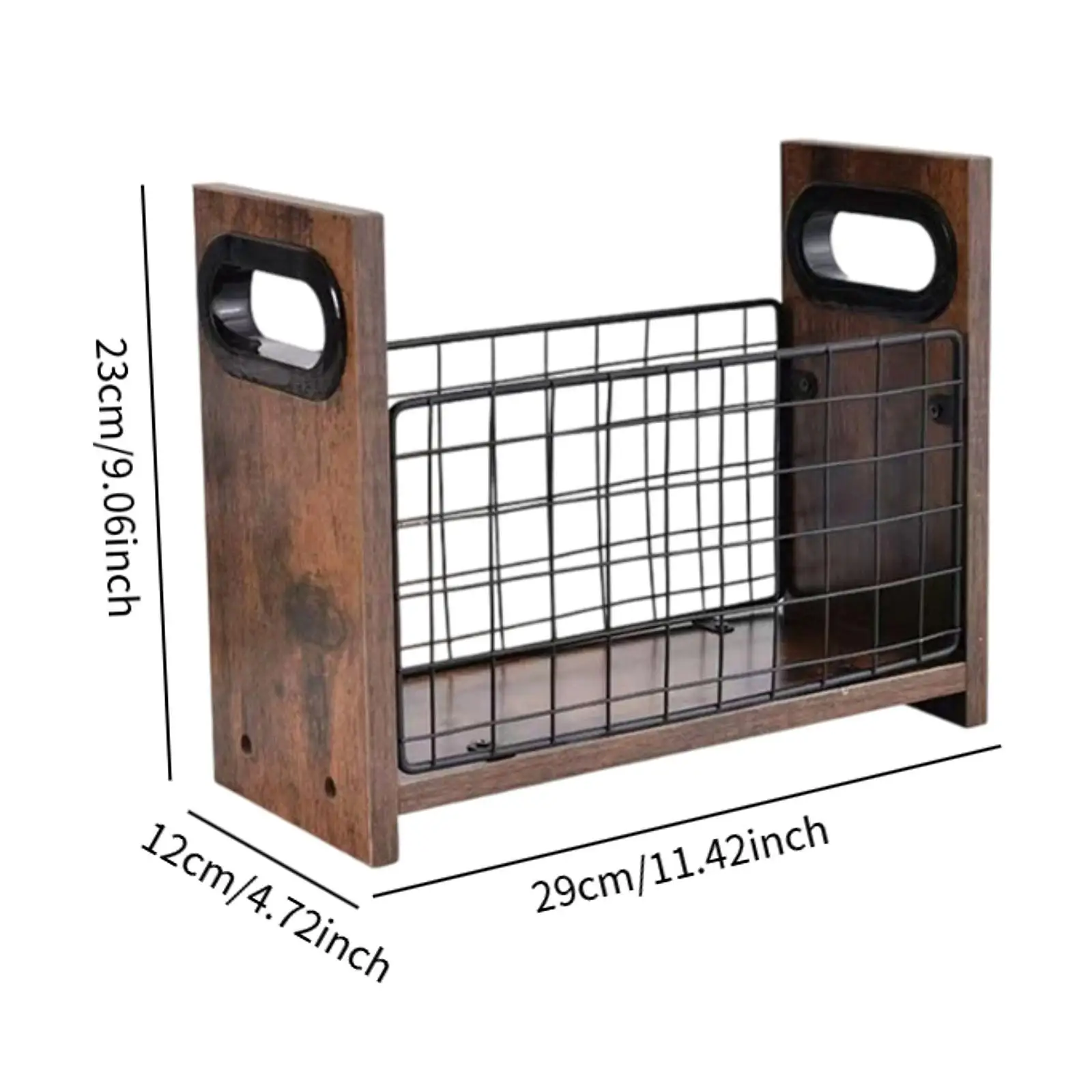 Magazine Storage Rack Wood Practical Vinyl Album Organizer Tabletop Magazine Organizer for Comics Letters Books Novels Bedroom