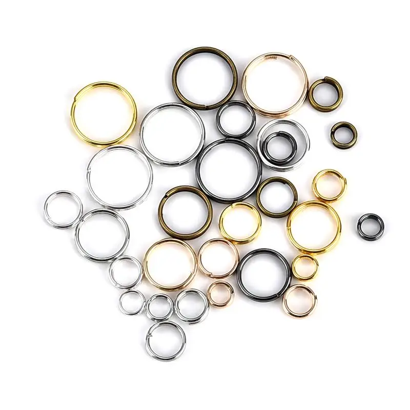 200Pcs/Lot 4/5/6/8/10mm Open Jump Rings Double Loops Gold Color Split Rings Connectors For Jewelry Making Supplies DIY Accessory