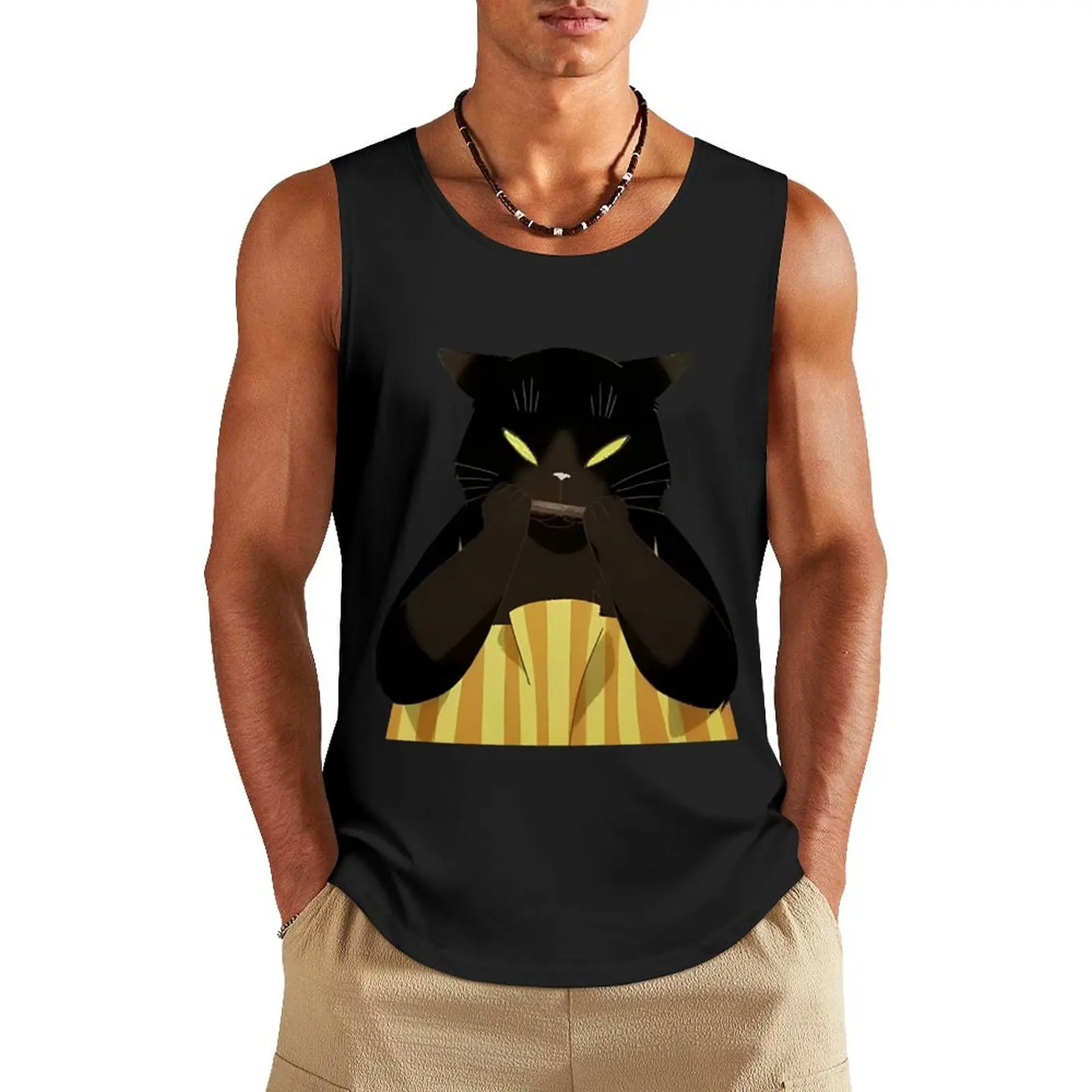 The Masterful Cat Is Depressed Again Today Tank Top sleeveless shirts bodybuilding men clothes t-shirt for man Top summer