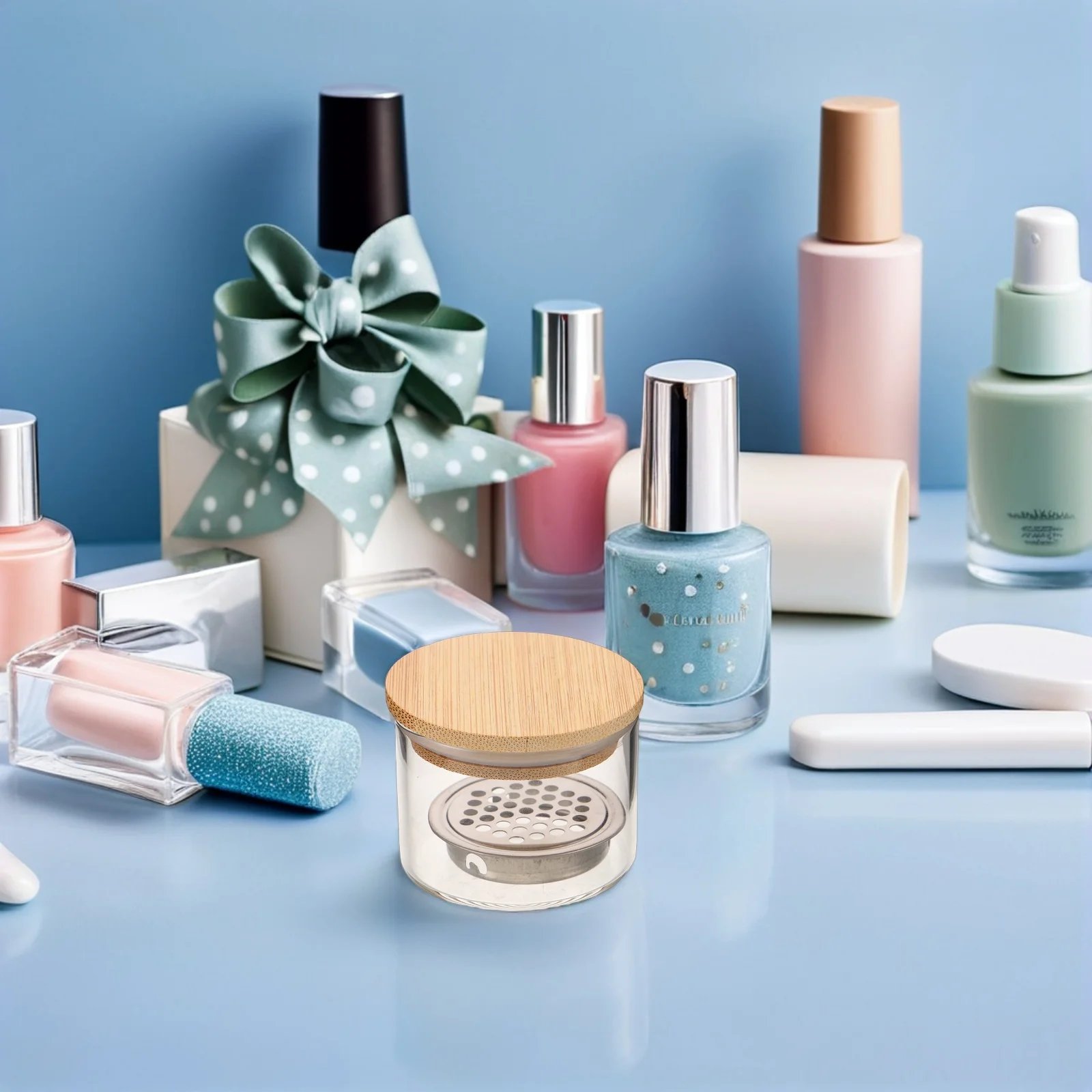 

6Pcs Nail Soaking Bowl Glass - Premium Manicure Dappen Dish with Stainless Steel Mesh for Gel Polish Brushes Cleaner Cup