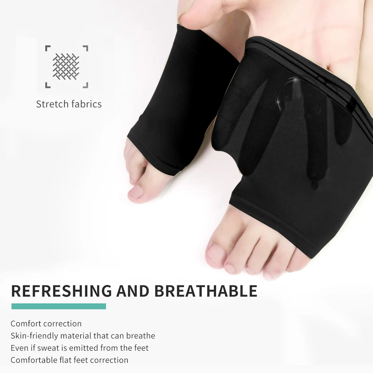 

1Pair Foot Arch Support Pad Corrugated Elastic Insoles Flatfoot Orthotics Massage Pad Stable Support Comfort Elastic Insoles