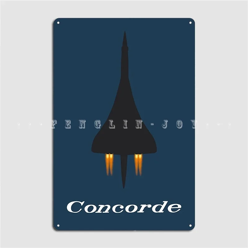 Concorde Afterburners 2 Metal Plaque Poster Bar Cave Wall Decor Club Classic Tin Sign Poster