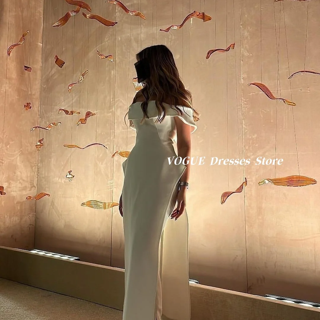 

Fashion Evening Dresses for Women 2025 Ivory Satin Mermaid Wedding Party Dresses فساتين سهرة vestidos de fiesta Customized