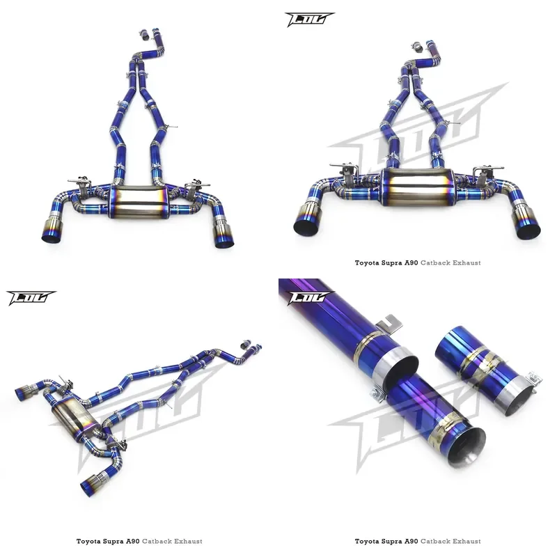 2026 Hot Sale Custom Titanium Factory Price Muffler Exhaust Catback With Valves for A90 3.0T 2020-2023
