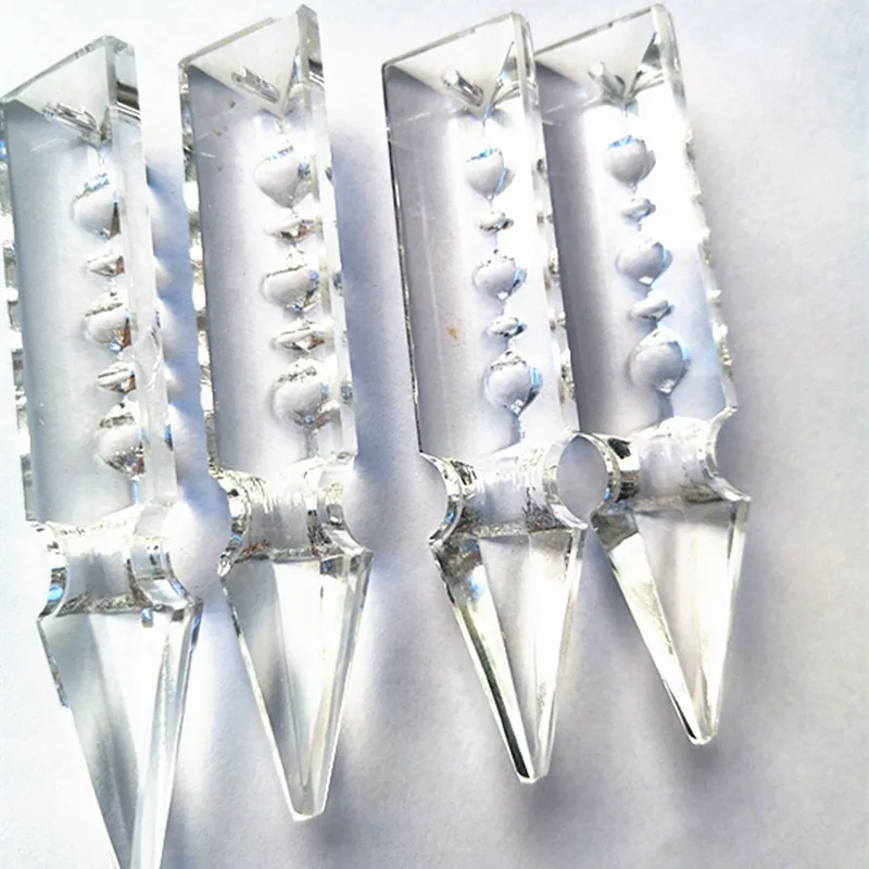 Hot Selling 12pcs/lot Crystal Rocket Head Shape Pendants Chandelier Parts Glass Beads Curtain Accessories Christmas Tree Hanging