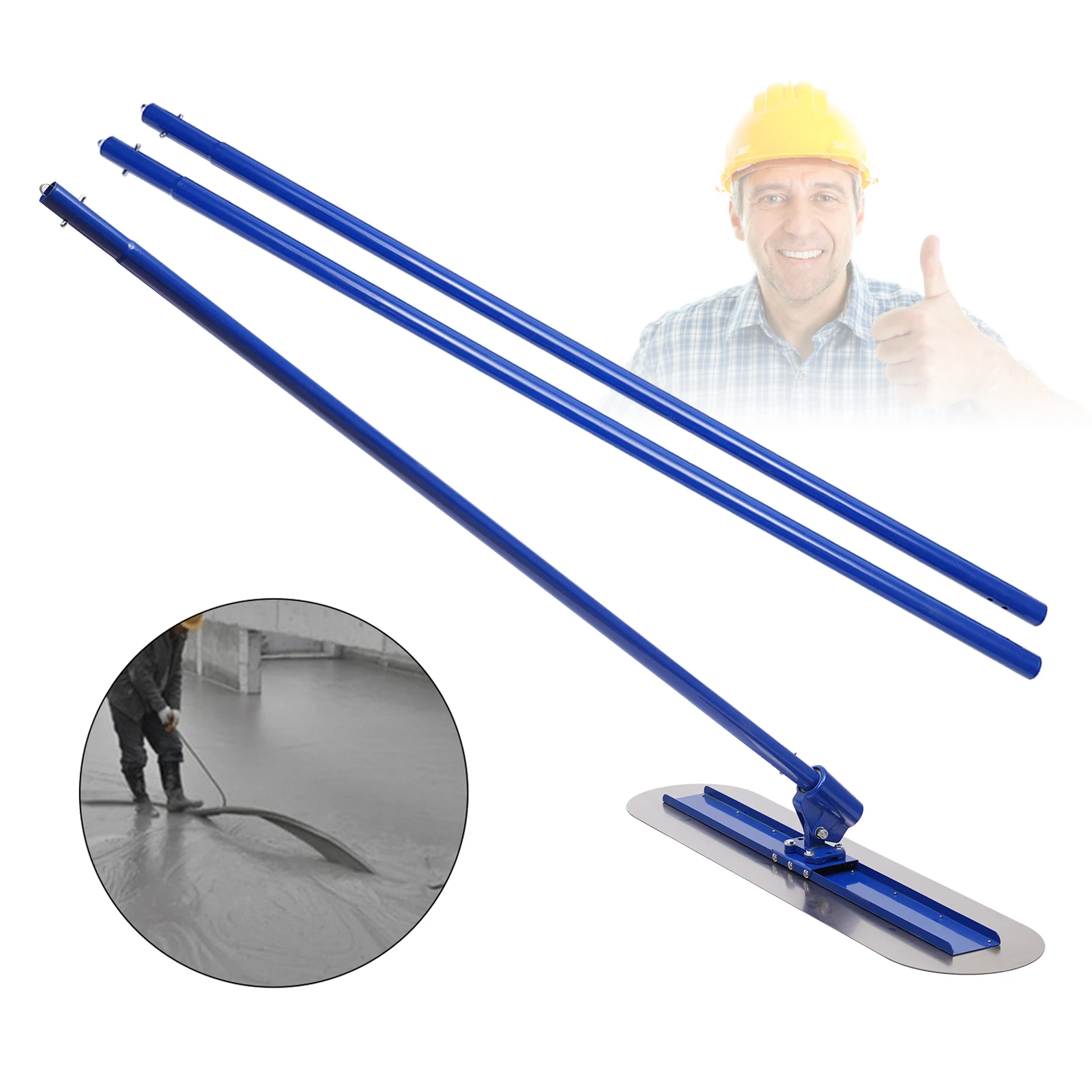 Imagem -03 - Espátula de Concreto para Alvenaria Bull Float Concrete Tool Handles Round End Espátula de Cimento 48 em x 12 em