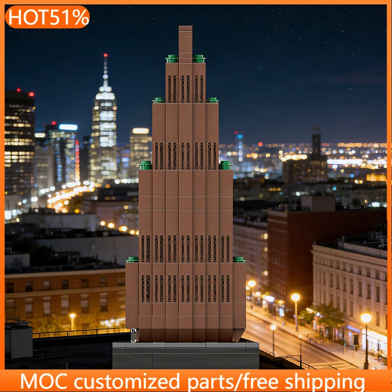 496 PCS Construction High-rise commercial office buildings MOC Customize Modular Building Block Creative DIY Festival Toy Gift
