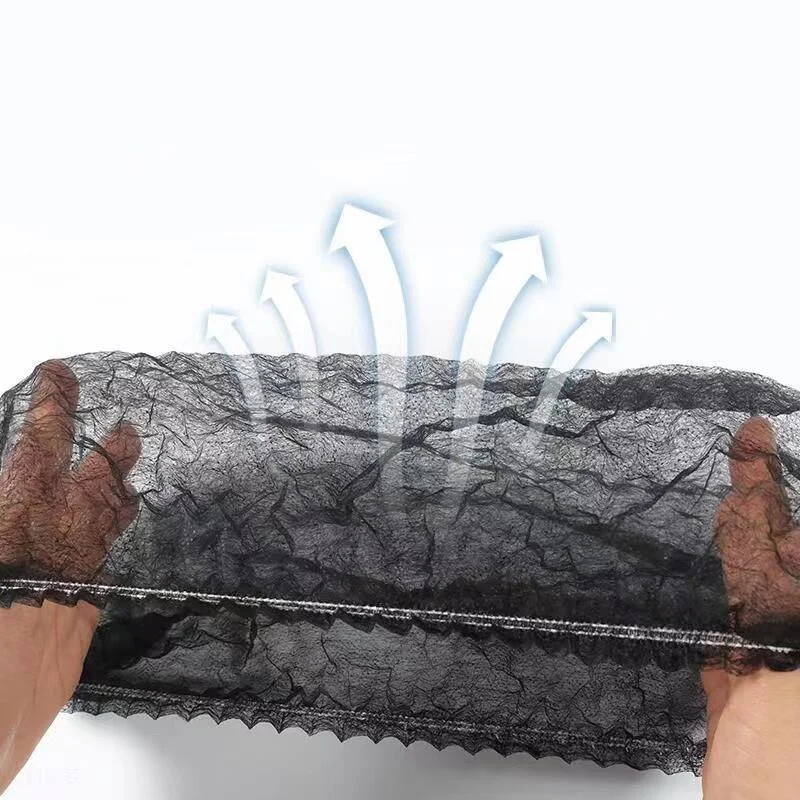 

100PCS Disposable Bouffant Caps 21inch Hair Nets Head Cover Elastic Dust Hair Cap for Servic Sleeping Bath Shower Beauty Hotel