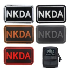 NKDA Tactical Patch No Known Drug Allergy PVC Armband Morale Badge on Backpack Hat Sticker Noctilucent Light Hook and Loop Patch