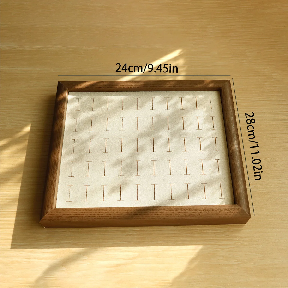 50 فتحة حلقة عرض لوحة الأذن ترصيع سوار مجوهرات صندوق تخزين الخشب تنظيم صندوق علبة حلقة #6