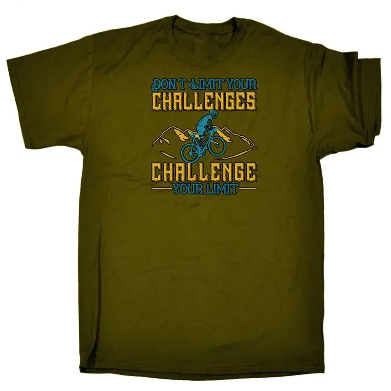 Mountain Bike Cycling Dont Limit Your Challenges Mens Funny T Shirt