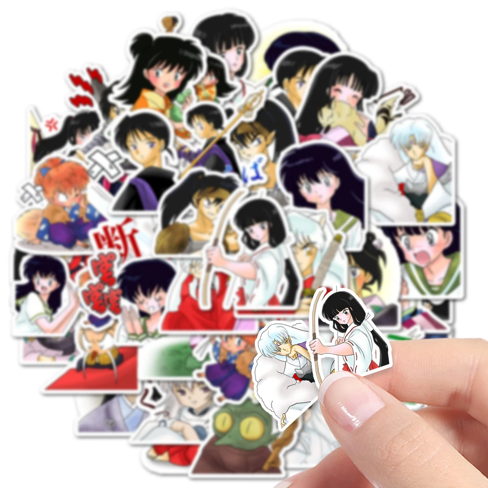 40pcs Inuyasha Stickers Can Be Used For Decoration Such As Thermos Cups, Wall Refrigerators, Computer Mirrors, Envelopes, Etc