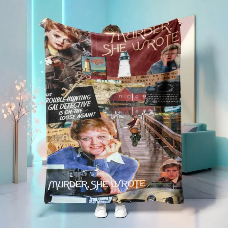 Customize 230GSM High-Definition Printed Blanket Featuring The American TV Series Murder, She Wrote, Showcasing The Protagonist'
