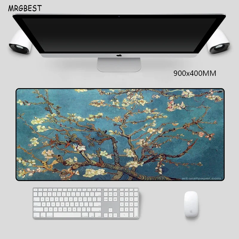 

MRGBEST Large Mouse Pad Comfortable Nature Rubber Classic Blossoms Pattern Computer Desk Mat Cover Your Hand Softy for Gamer