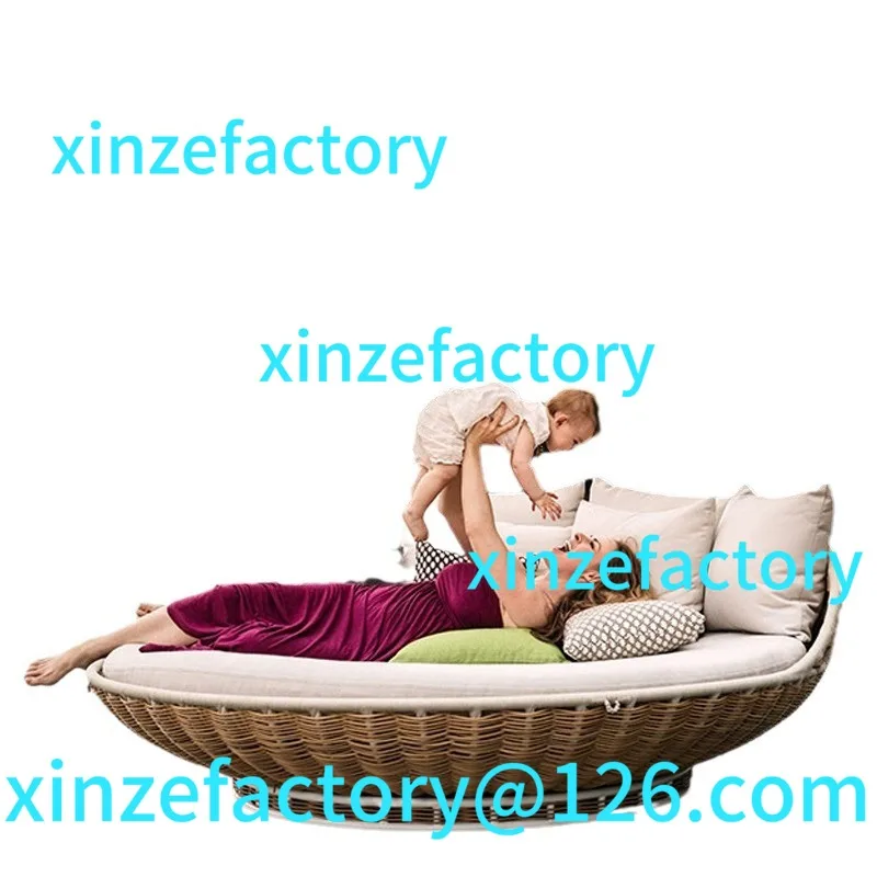 Anpassbare Lazy Hängematte aus Rattan für den Innenbalkon