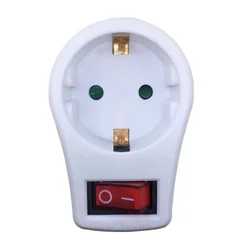 Socket Outlet With Switch Socket Adapter Eu Power Converter Extension Socket With ON/OFF Switch 16A 250V EU Plug