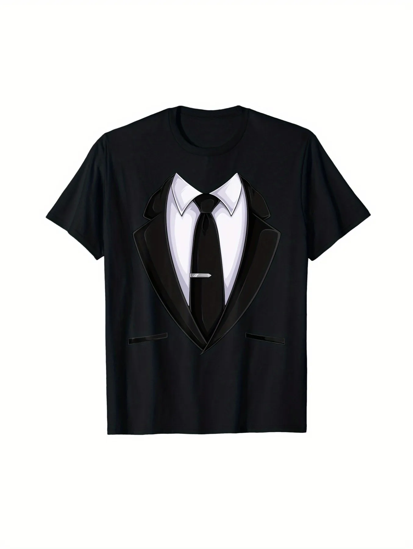 

Top Pick Local Black & White Suit Tie Tuxedo Bow Tie Funny Tee