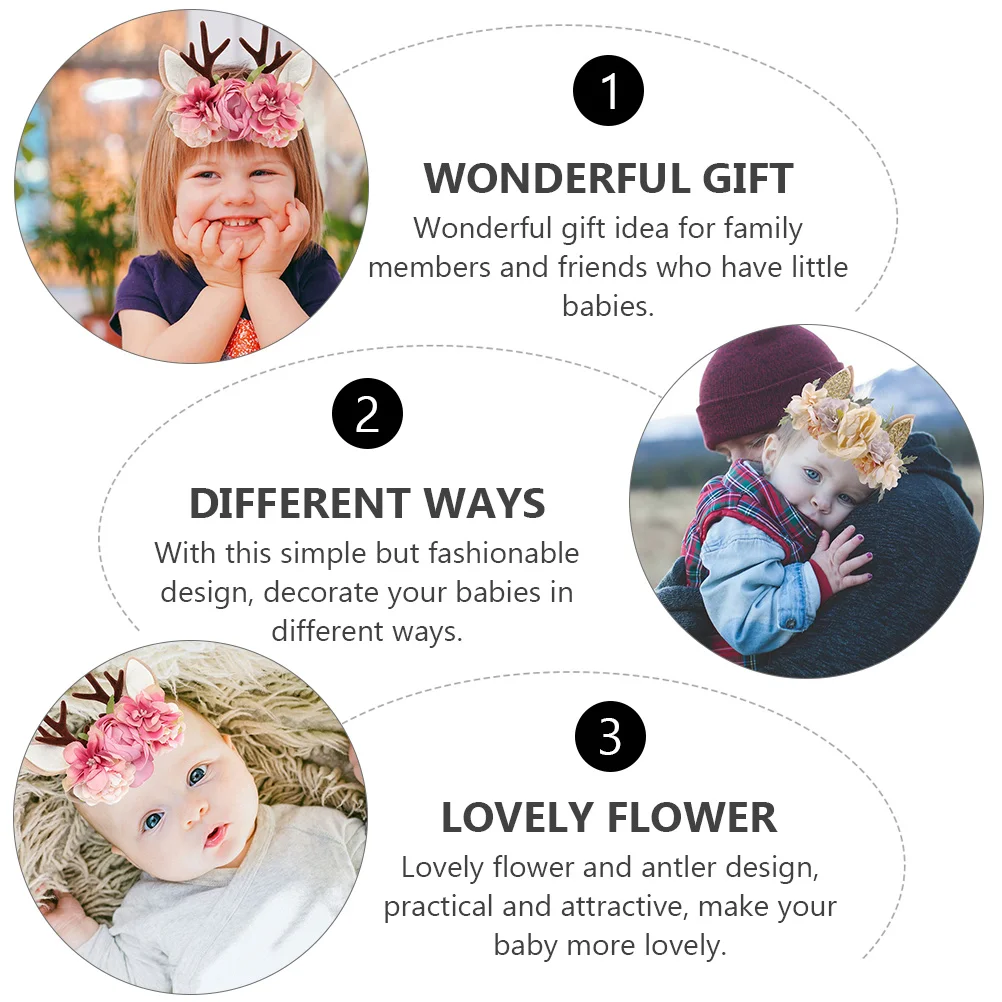 

2 pcs Children Hair Accessories Sweet Polyester Flower Headb s Adorable Baby Headdresses Fashionable Hair Supplies