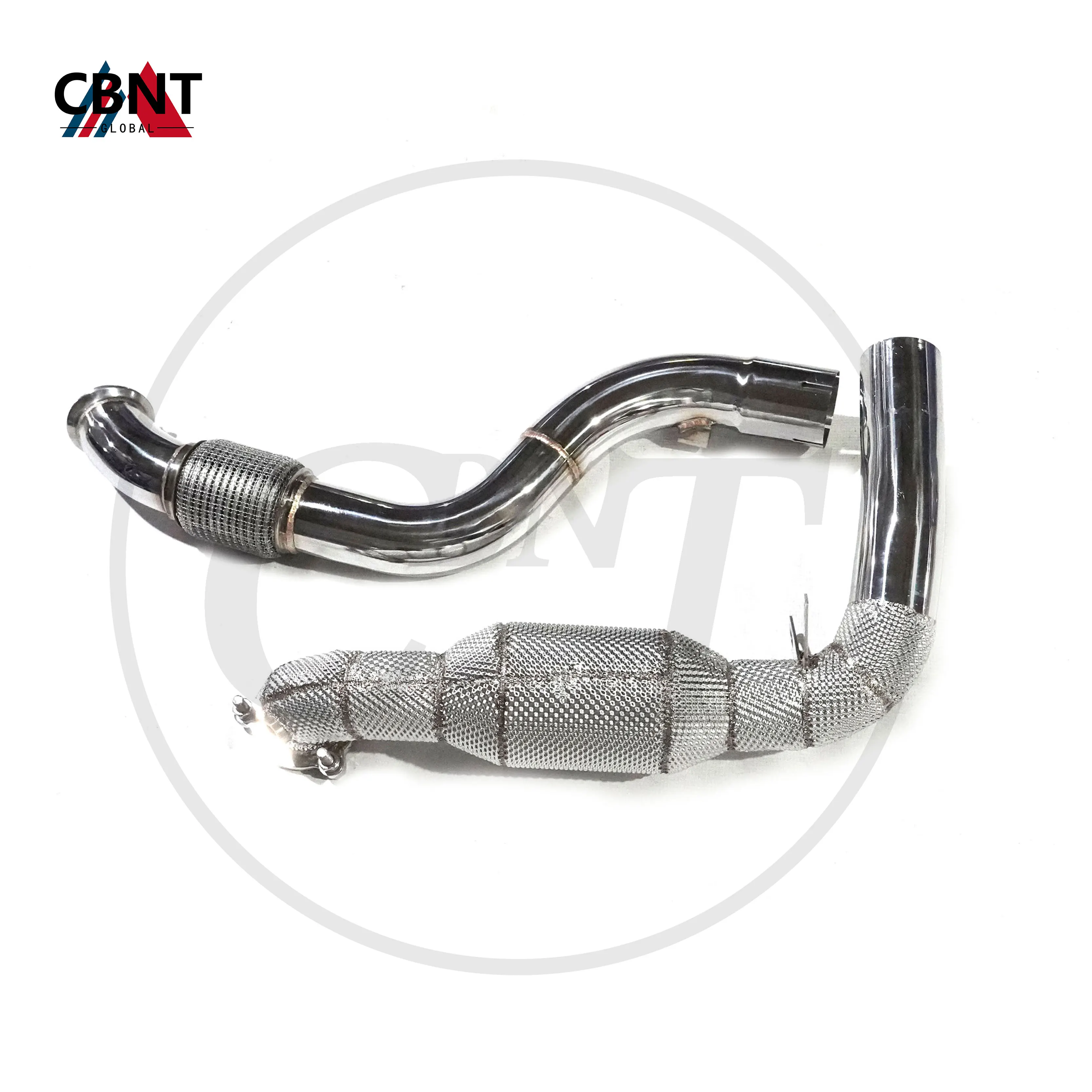 

CBNT for Mercedes Benz A250 A35 Car Accessories Exhaust Pipe with Heat Shield Performance Modified Catted/Catless Downpipe