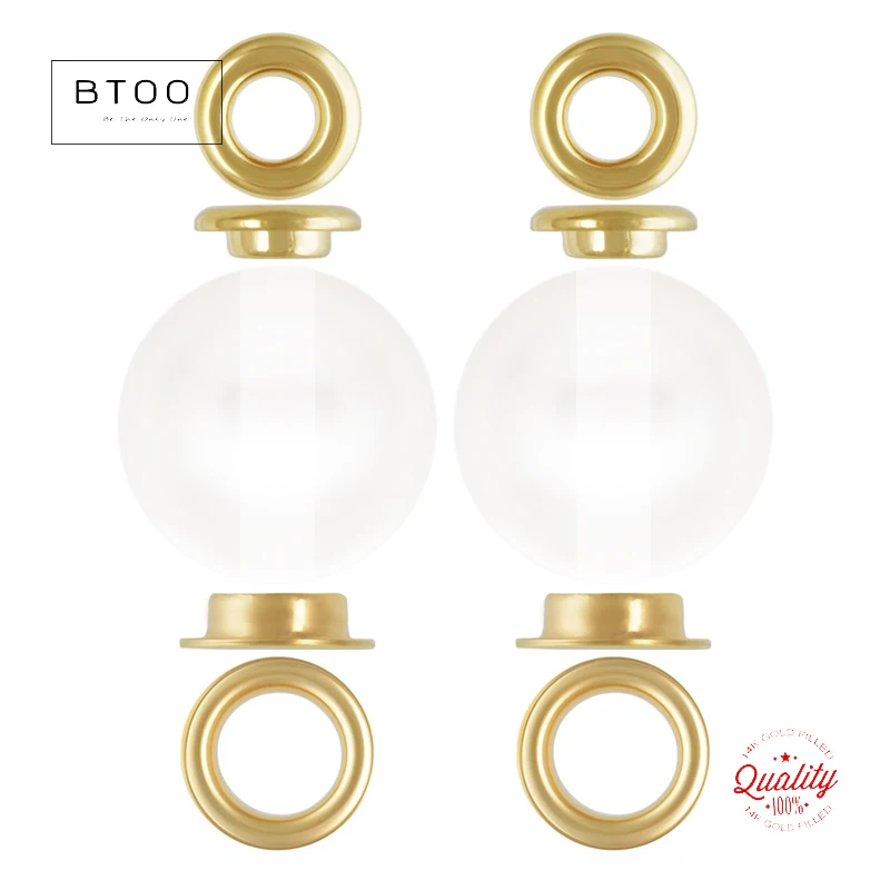 

14 К позолоченная втулка для бусин диаметром 2 мм/3 мм, золотая крышка для бусин, позолоченная фурнитура для ювелирных изделий, аксессуары «сделай сам»