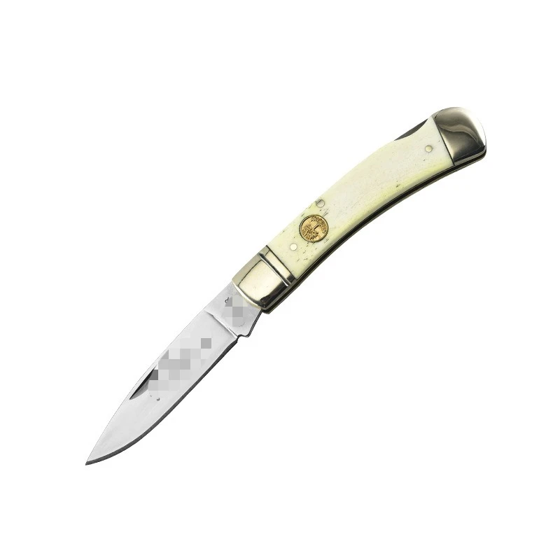 Stainless Steel Double Open Folding Gardening Pruning Knife, Ox Bone Handle & White Copper End for Fruit Tree Bud Grafting Hand