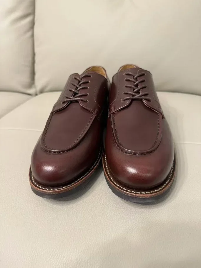 goodyear welted full grain leather dress shoes Men's Full-Grain Leather Derby Dress Shoes